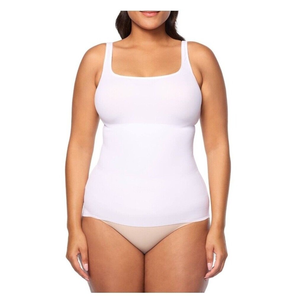 Naomi & Nicole Waist Shaping Tank 7503 White Small Firm Compression Slimming - Picture 9 of 11